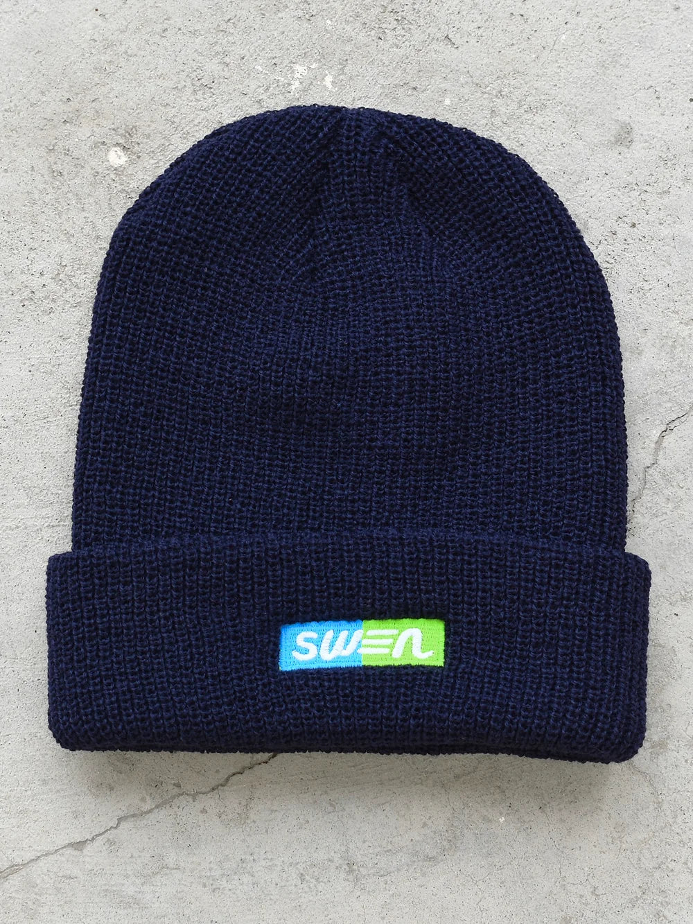 Color Block Script Beanie