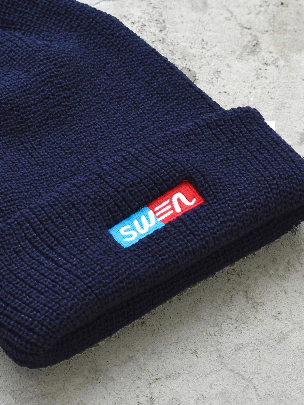 Color Block Script Beanie